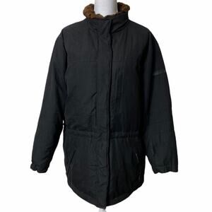 Ralph Lauren Parka Black Ski Zipper Coat Women Large